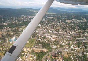 Taking off from Renton field
