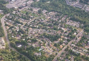 Another view of our neighborhood - our house is close to the center of the picture