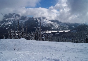 View from the top of Silver Fur towards Keechelus Lake