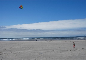 Antti flying a kite