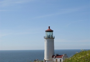 Antti walking towards the North Head lighthouse