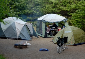 Our camp site at Cape Disappointment State Park