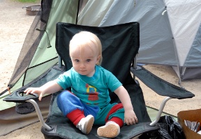 Elsa sitting in her chair