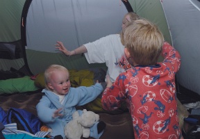 Kids singing and dancing before going to bed