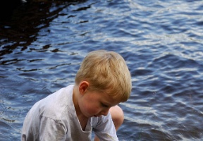 Antti waiting for the sauna to warm up