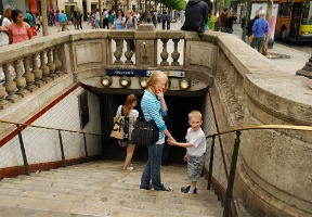 Johanna and Antti on their way to the train station