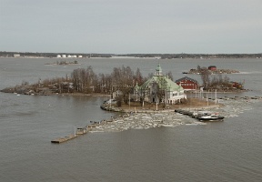 Some ice still remained in the sea