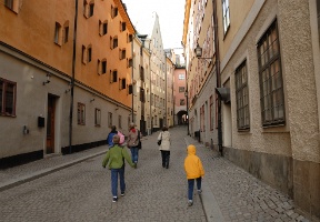 Going for a walk in Stockholm's old town