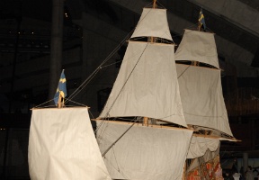 A model of the Vasa ship at the Vasa museum