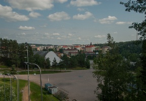 Looking at Lahti from the Salpausselkä ski center