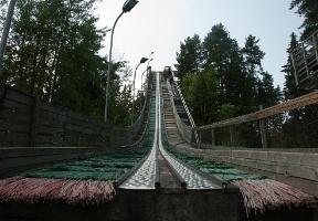 One of the kids' practice jumps