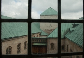 View out the window in the silver vault