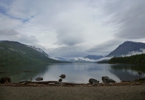 Lake Wenatchee with Dirtyface Peak on the right