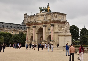 Outside the Louvre