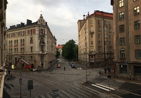 View from our apartment on one of the corners of Viiskulma