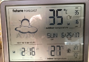 It got pretty warm towards the end of June